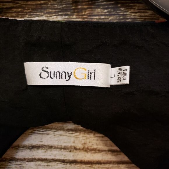 "Sunny Girl" Woman's dress Size: large lg floral Sleeveless perowned - Picture 4 of 7